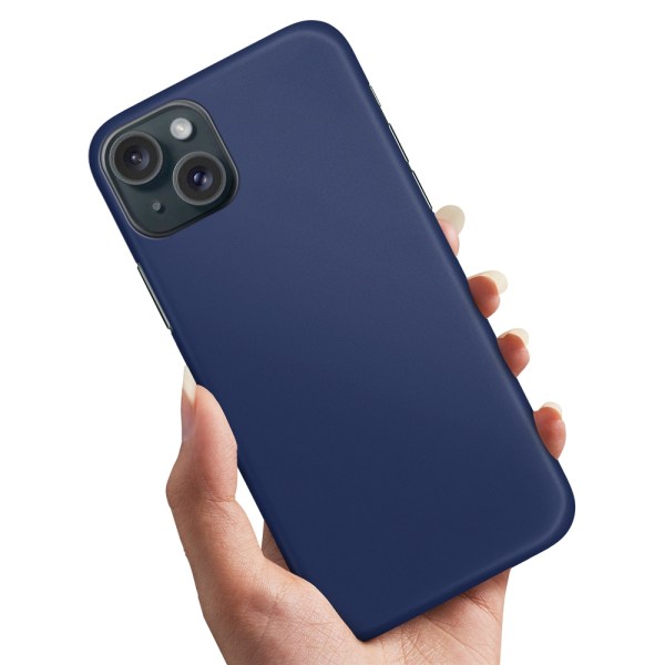 iPhone 15 Plus - Cover/Mobilcover Mørkblå