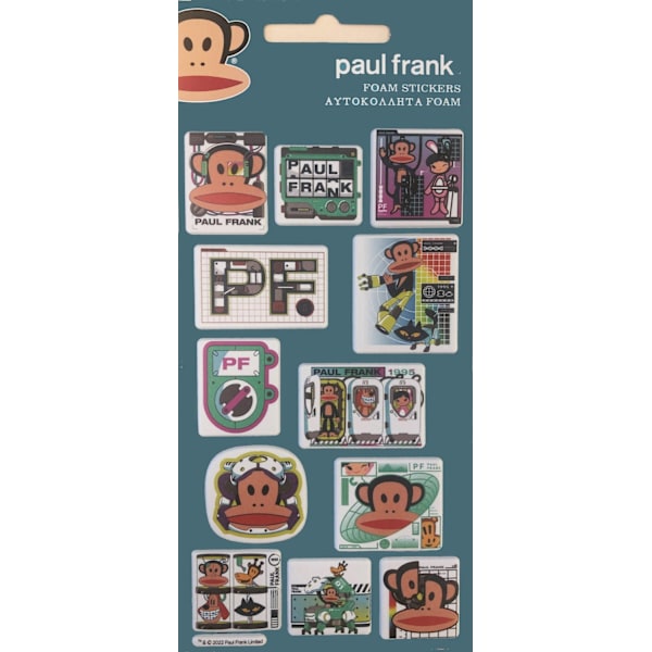 Puffy foam klistermärkesset med Paul Frank Monkey