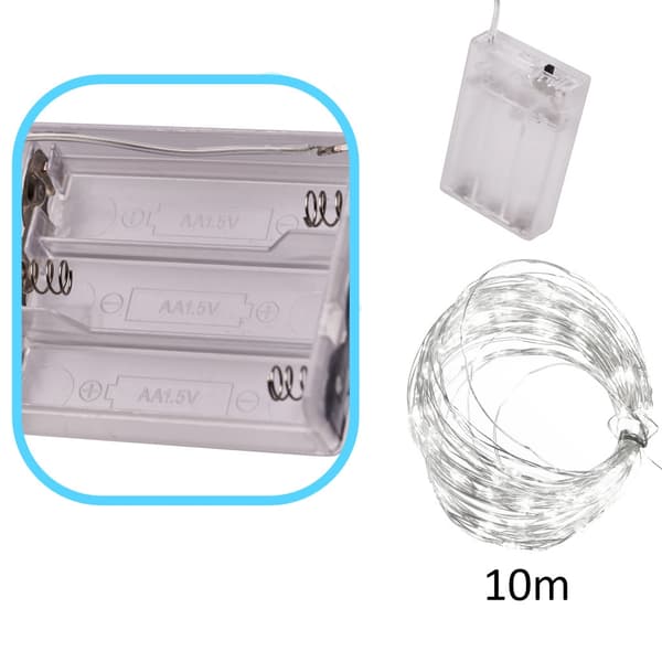 Ljusslinga / LED-slinga - 10m Kallvit