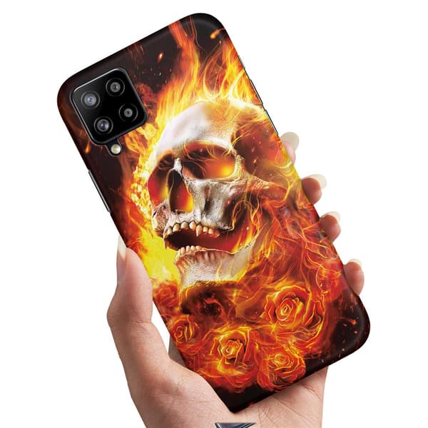 Deksel / Mobildeksel til Samsung Galaxy A42 5G - Burning Skull