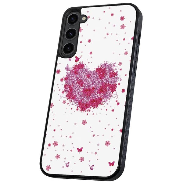 Samsung Galaxy S23 Plus - Deksel/Mobildeksel Blomsterhjerte