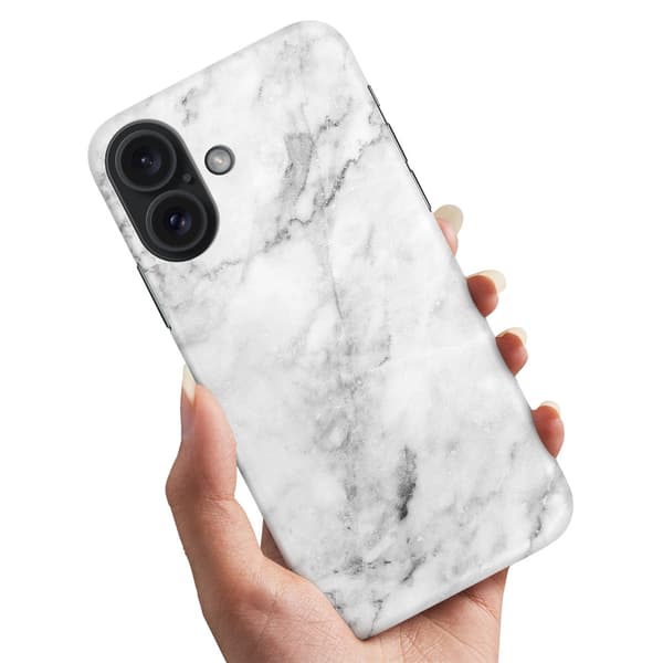 Cover / Mobilcover til iPhone 16 Plus - Marmor