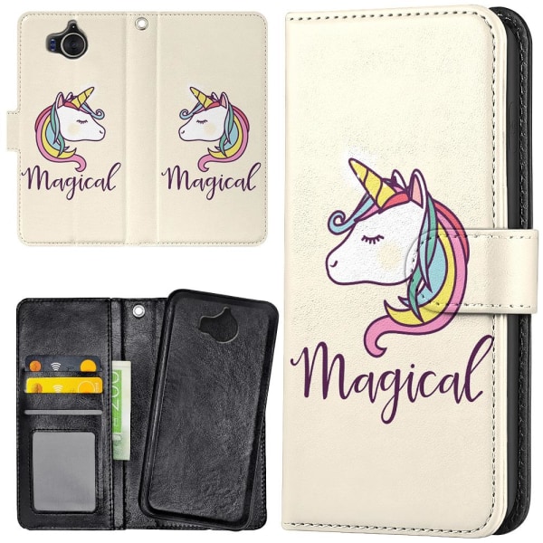 Huawei Y6 (2017) - Mobilcover/Etui Cover Magisk Pony