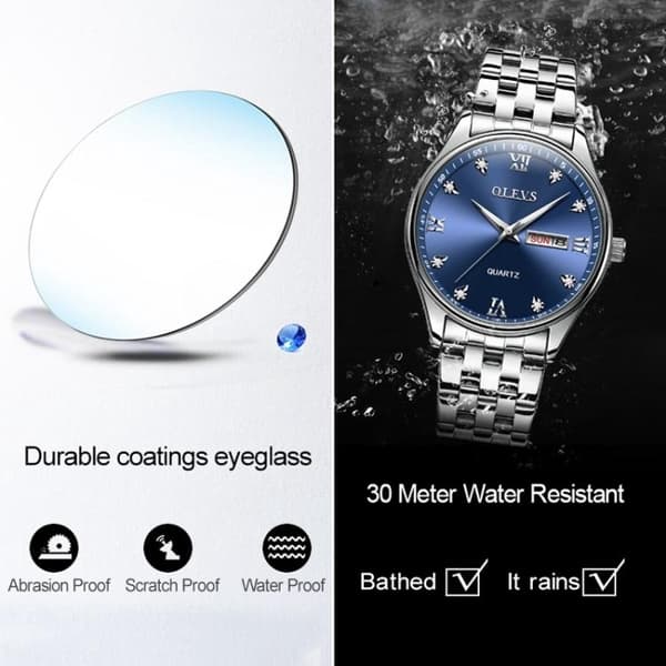 Quartz Ur / Armbåndsur - Vandtæt – Sort Black