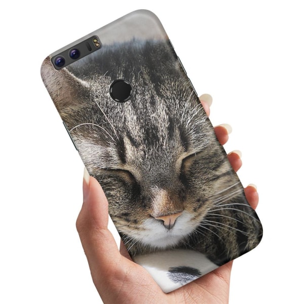 Huawei Honor 8 - Deksel/Mobildeksel Sovende Katt