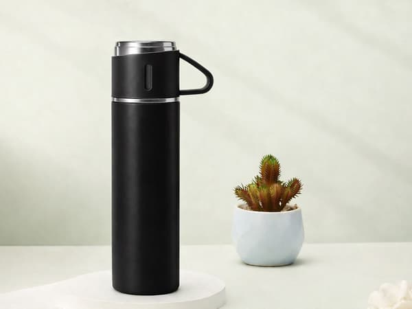 Termos 400 ml rostfri med koppar Svart