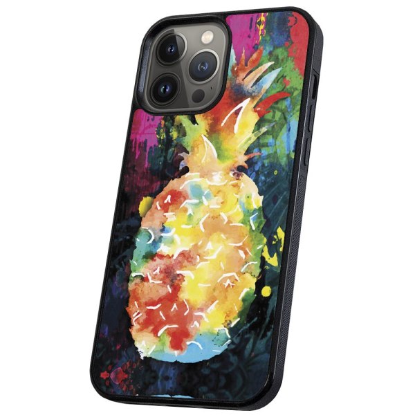 iPhone 13 Pro Max - Deksel/Mobildeksel Regnbue Ananas Multicolor