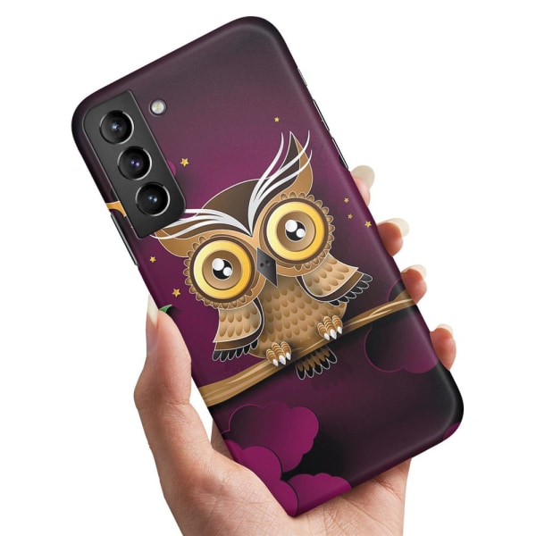 Samsung Galaxy S21 Plus - Cover/Mobilcover Lysbrun Ugle