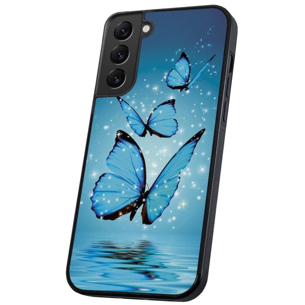 Samsung Galaxy S21 FE 5G - Skal/Mobilskal Glittrande Fjärilar multifärg