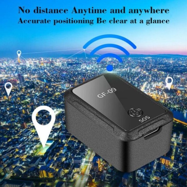 GPS tracker / Spårsändare - Sändare med Avlyssning Svart