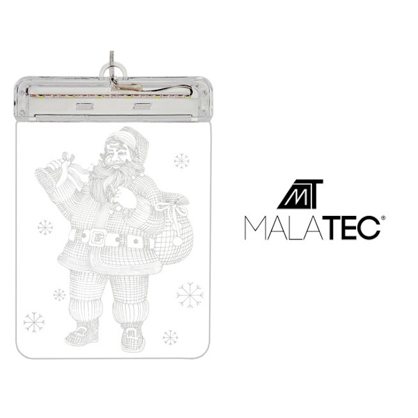3D LED-skylt med Sugkopp - Tomte