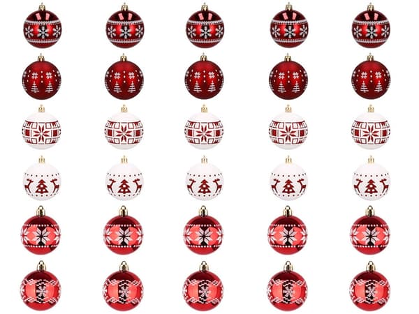 Julkulor 30-pack 5 cm - Oknäckbara dekorationer