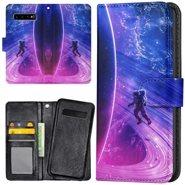 Samsung Galaxy S10 Plus - Lompakkokotelo/Kuoret Space