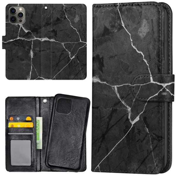 iPhone 13 Pro - Plånboksfodral/Skal Marmor multifärg