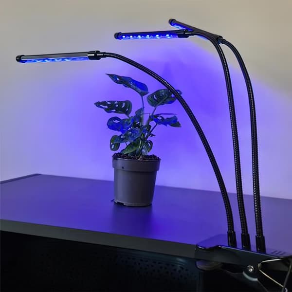 Vekstlys - Plantebelysning med 3 LED-rør Black