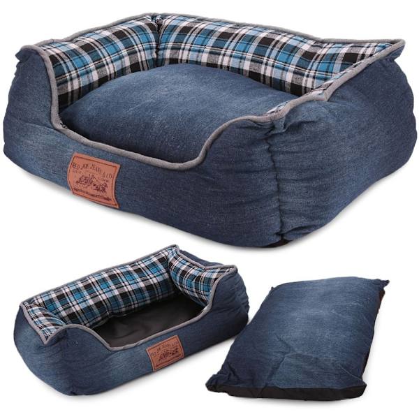 Kattbädd / Hundbädd - Sovplats för katter & hundar DarkBlue M