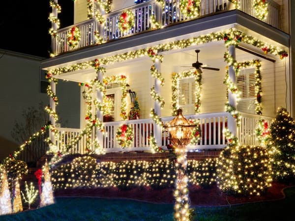 Julgransbelysning 500 LED - Varmvit inomhusgran, 7 program