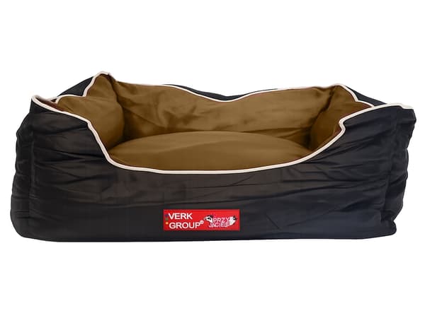 Hundbädd soffa velour medium Brun