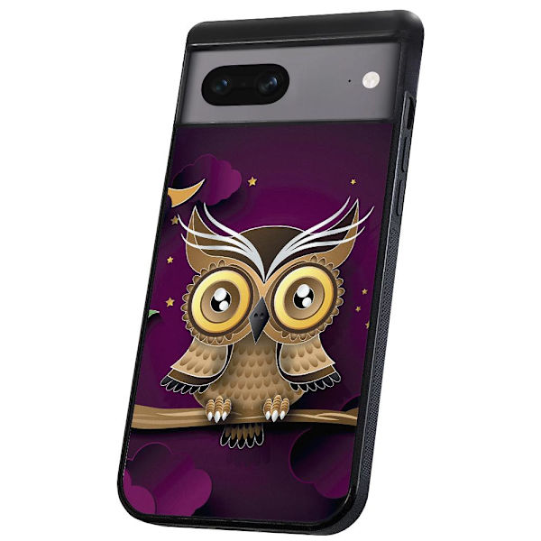 Google Pixel 7 - Deksel/Mobildeksel Lysbrun Ugle
