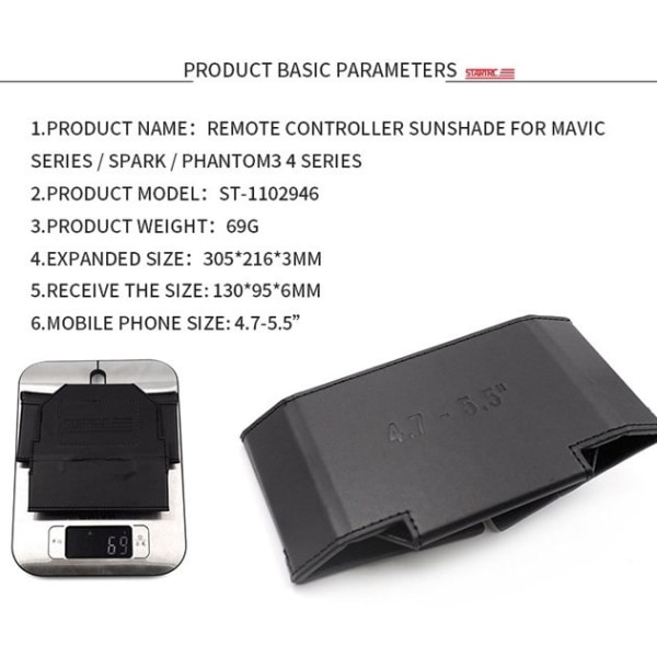 Solskydd för Skärm - DJI Mavic Kontroller