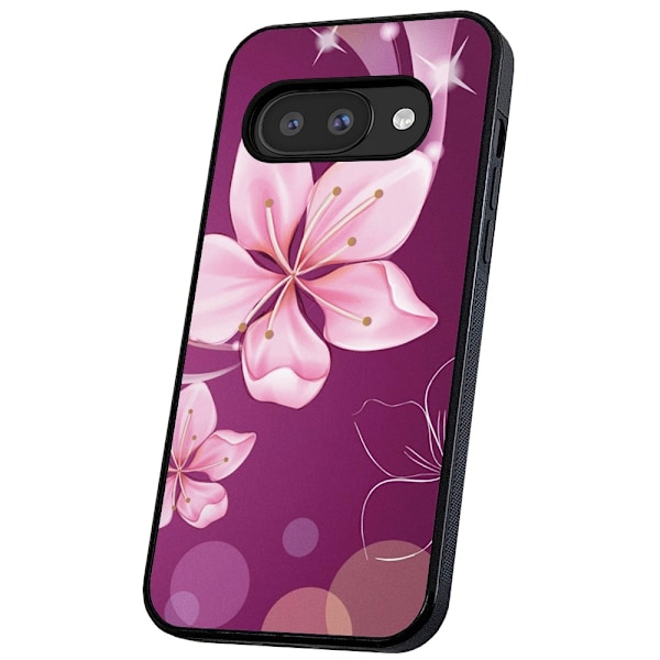 Google Pixel 9A - Deksel/Mobildeksel Hvit Blomst
