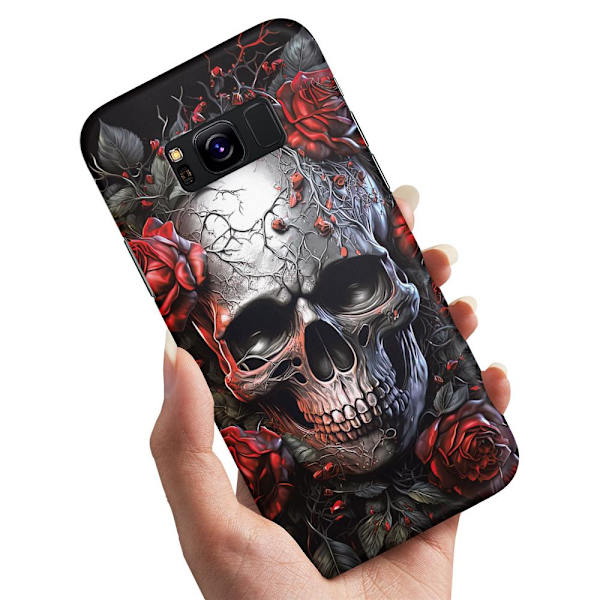 Samsung Galaxy S8 Plus - Skal/Mobilskal Skull Roses