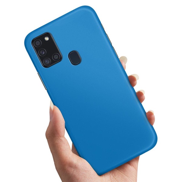 Samsung Galaxy A21s - Cover/Mobilcover Blå Blue