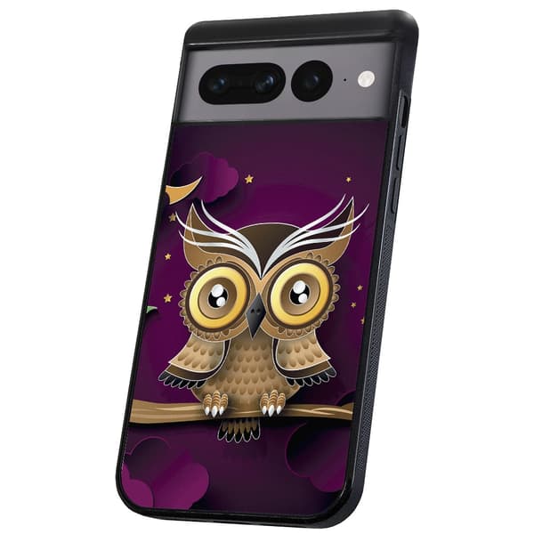 Google Pixel 8 Pro - Skal/Mobilskal Ljusbrun Uggla