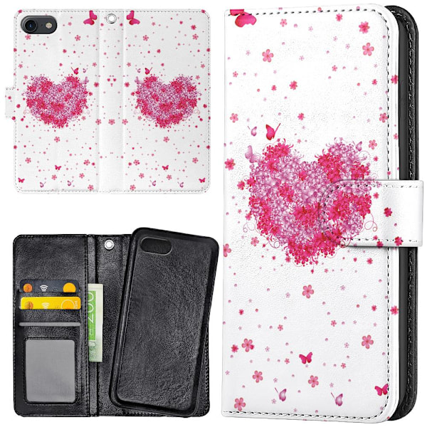 iPhone 6/6s - Mobilcover/Etui Cover Blomsterhjerte