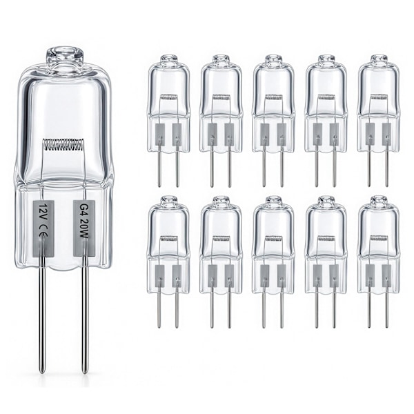 G4 Halogeenilamput / Nastalamput – Halogeeni WarmWhite 20W (10-Pack)