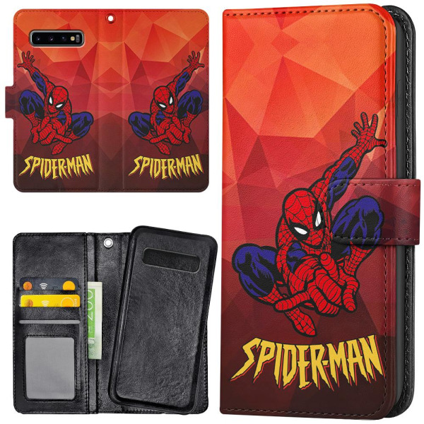 Samsung Galaxy S10 Plus - Lommebok Deksel Spider-Man