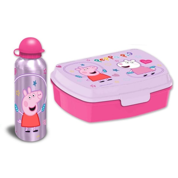 Peppa Pig Hopprep Set med Matlåda och Aluminiumburk