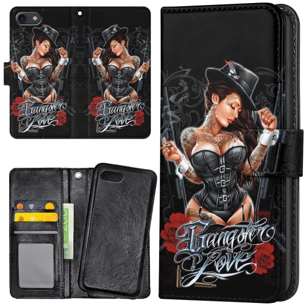 iPhone 7/8/SE - Lompakkokotelo/Kuoret Gangster Love