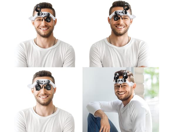 Förstoringsglasögon LED 10x-25x - Förstoring