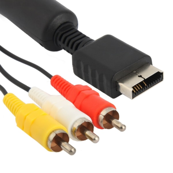 AV-kabel / komposittkabel for PS3 og PS2 Black