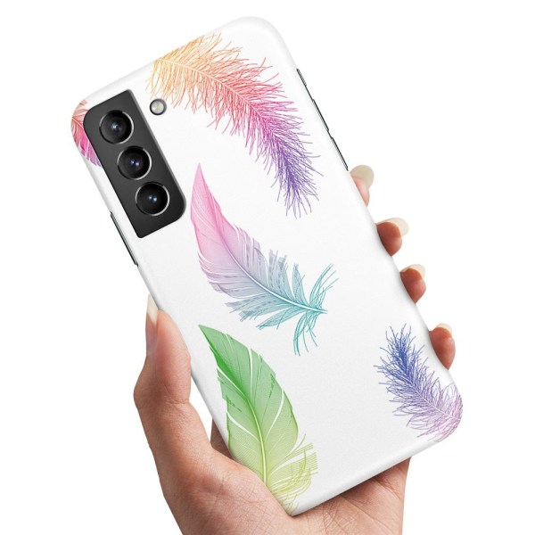 Samsung Galaxy S22 - Cover/Mobilcover Fjer Multicolor