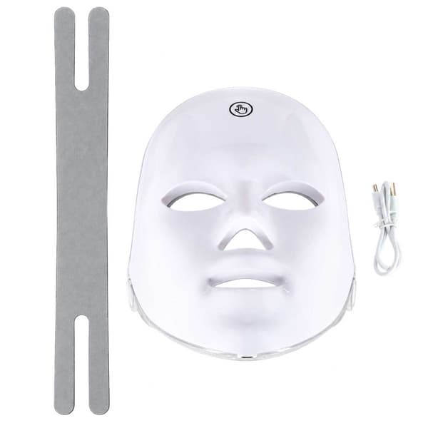 LED Ansiktsmask med Ljusterapi - 90 LED-lampor & 7 ljusfärger