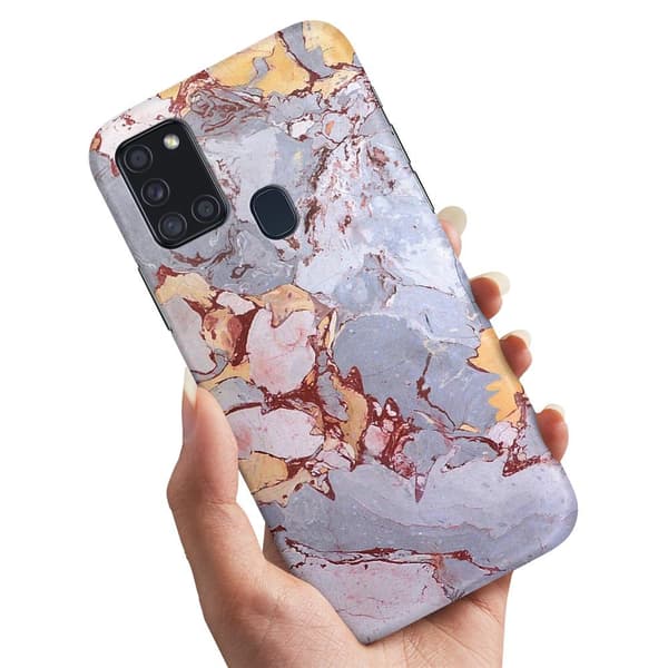 Deksel / Mobildeksel til Samsung Galaxy A21s - Marmor Multicolor