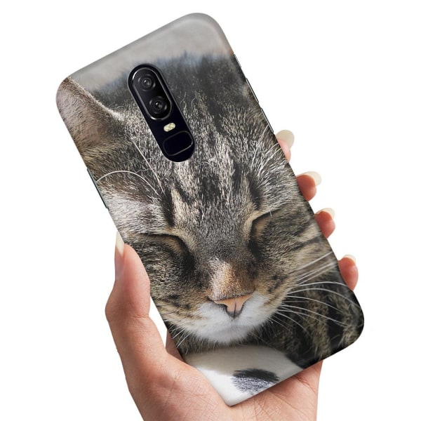 OnePlus 6 - Deksel/Mobildeksel Sovende Katt