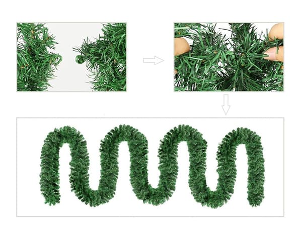 Julkrans med 50 LED - 3 m ljusslinga