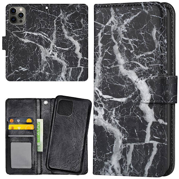 iPhone 13 Pro - Plånboksfodral/Skal Marmor multifärg