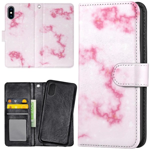 iPhone XR - Plånboksfodral/Skal Marmor