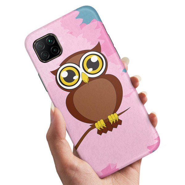 Huawei P40 Lite - Cover / Mobilcover Large Owl