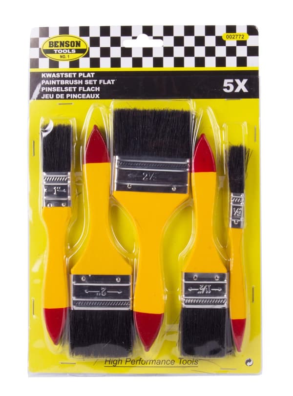 Penselset 5-pack platt