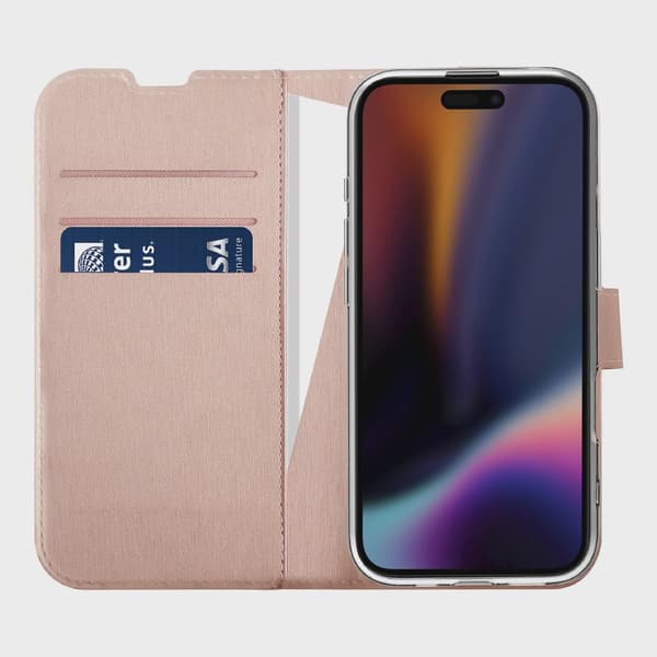X2O Classic Wallet Plånboksfodral iPhone 17 Rose Gold
