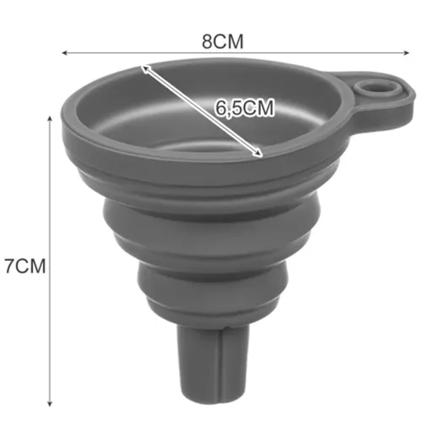 Silikoninen Suppilo - Kokoontaitettava - 7 cm