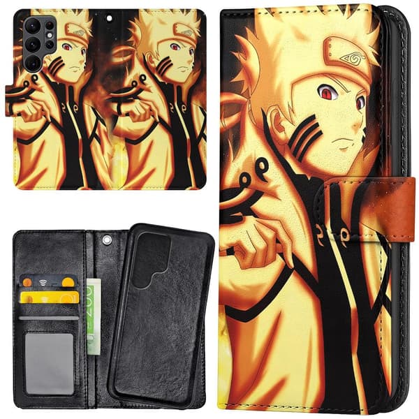 Samsung Galaxy S22 Ultra - Lommebok Deksel Naruto Multicolor