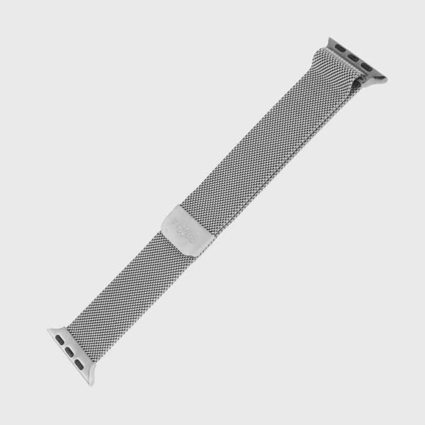 FIXED Mesh metallrem för Apple Watch 42/44/45/49mm Silv.