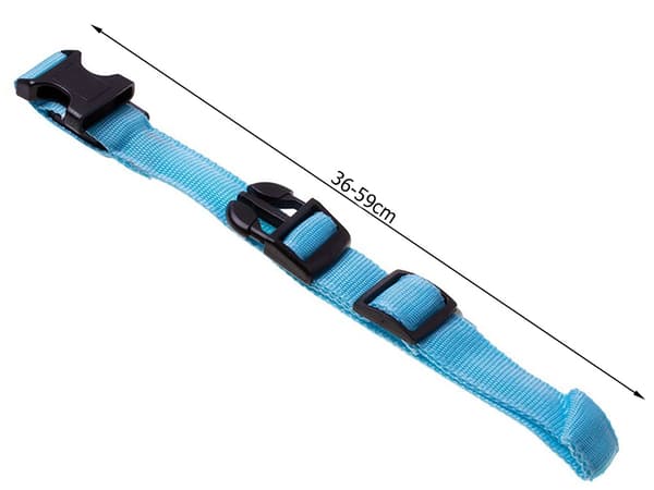Ledbelysning mörkerhalsband för hundar och katter justerbart 59cm