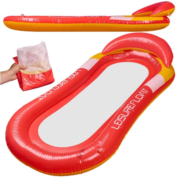 Poolmadrass med Nät Red